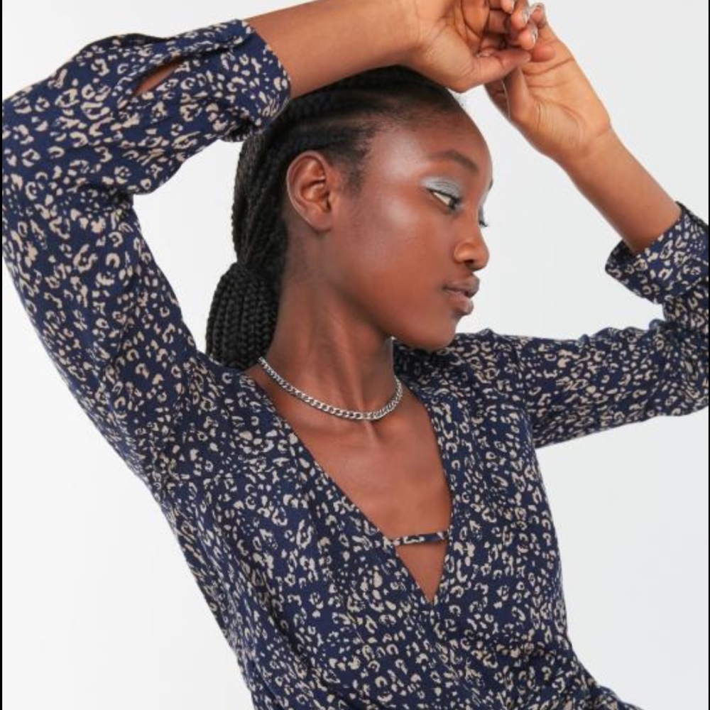 UO Urban Outfitters Mayfair Drapery Surplice Top